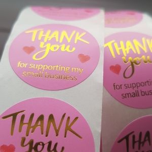 100 pcs Thank You For Supporting My Small Bus.